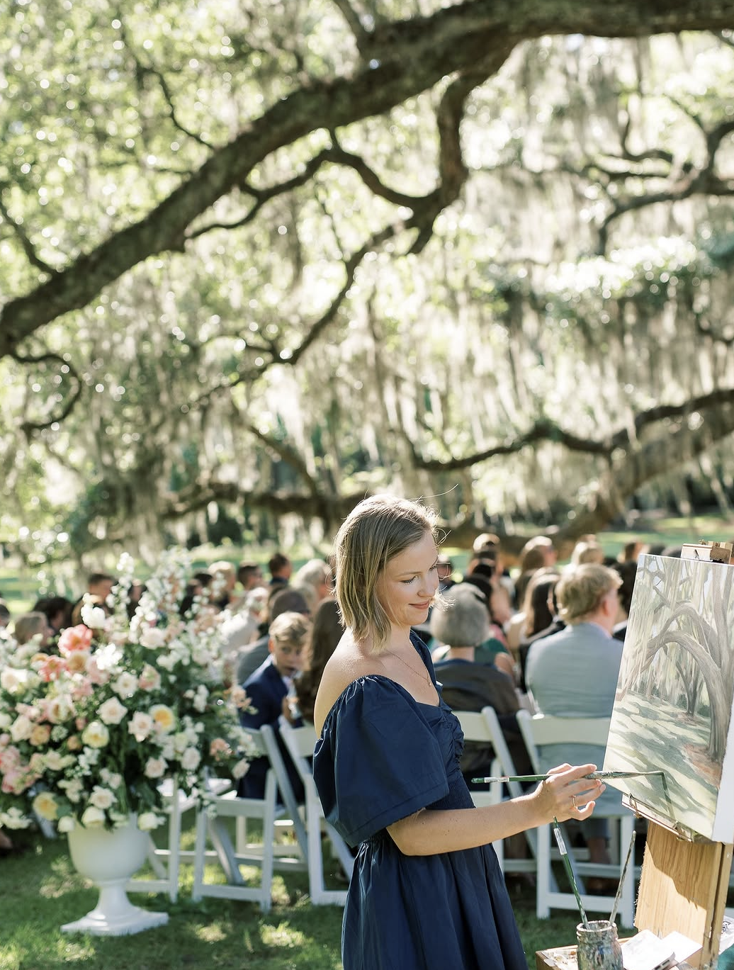 Magnolia Plantation Charleston wedding painting